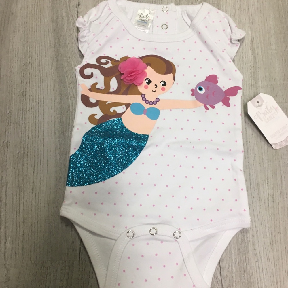 Baby Ganz Mermaid onesie  0-6 months NWT